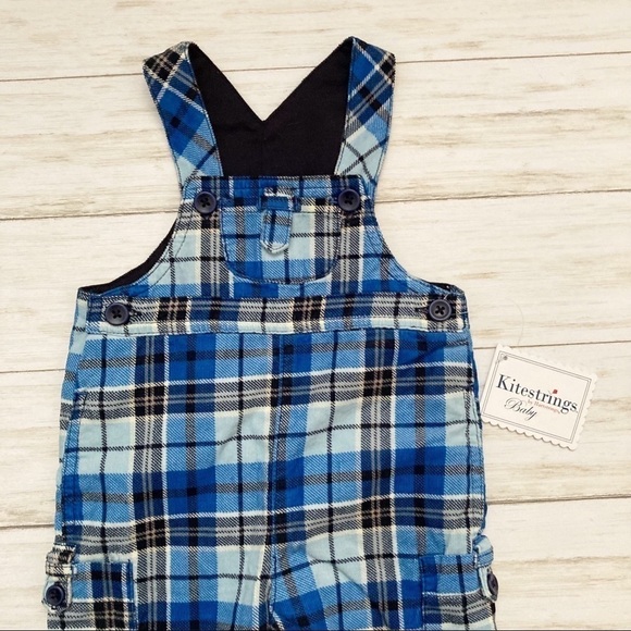 NWT Kitestrings by Hartstrings Plaid Baby Overalls - Picture 4 of 5